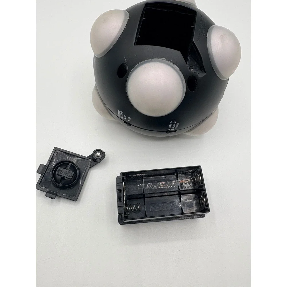 Timex Alarm Clock T156B Wacky Wake-up Talking Vibrating WORKS (some corrosion)